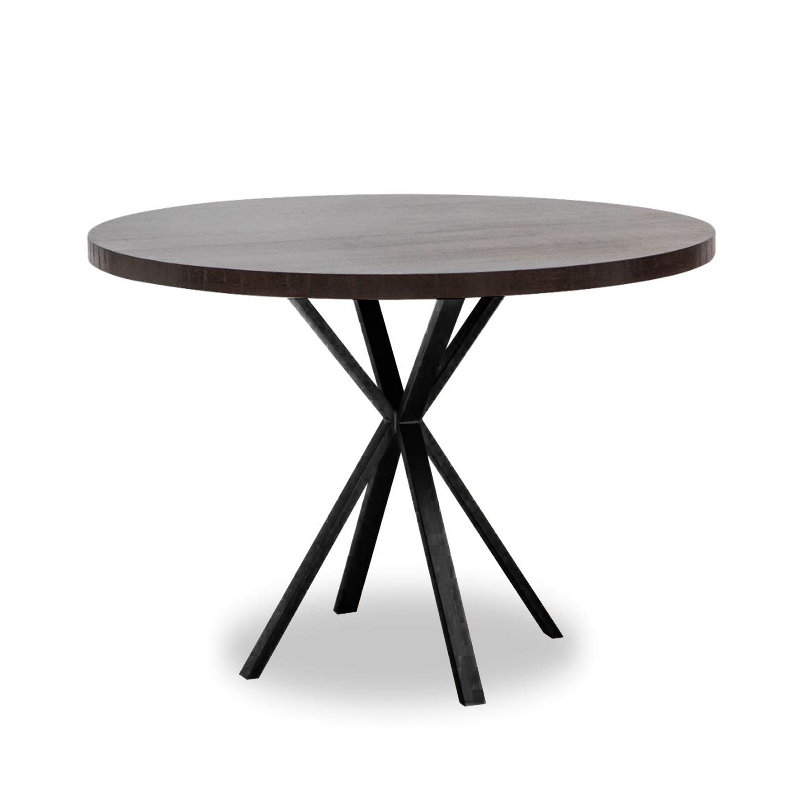 Evans 42 Dining table (AP-EDT-424230)  - wire brushed ebony w/ black matte base