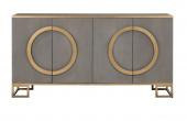 Atlanta Shagreen Medium 4-Door Cabinet Storage (AP-ABF-661834)  - Gold w/shagreen