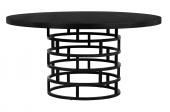 Gables 60rd dining table (AP-GDT-606030)-wire brushed Ebony