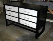 Pacifica 6 Drawer Storage -ebony w/ white drawers