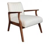Burton Chair -Light Walnut w/ Natural Linen Fabric