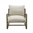 Alana Chair -Smoke Grey w/ Natural Linen Fabric